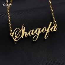 Индивидуальное ожерелье из нержавеющей стали с именами золотых и серебряных роз, колье с именной табличкой для женщин