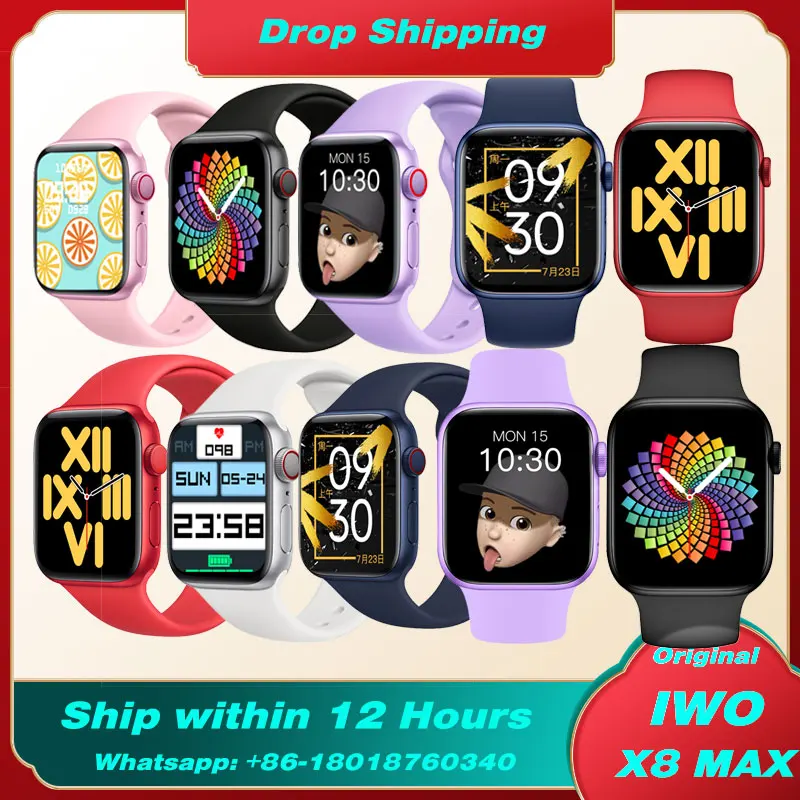 Original X8 MAX Smart Watch IWO13 Sport SmartWatch Men Women Custom Wallpaper Bluetooth Phone Call Bracelet Waterproof | Электроника