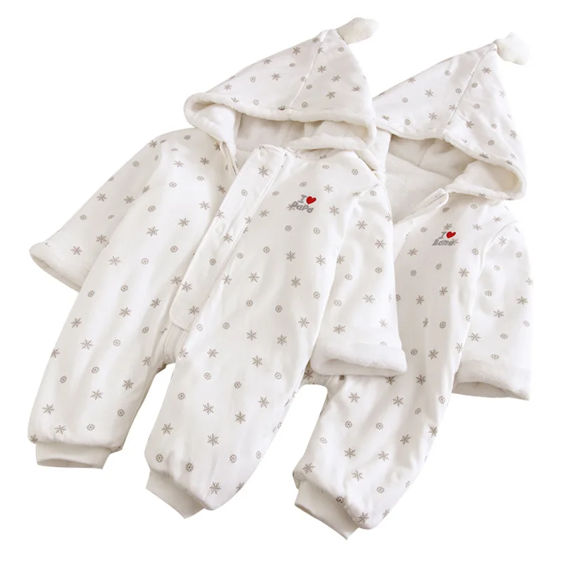 

2019 New design Winter Cotton-padded Clothes New-Born baby Thickness Cute Jumpsuits Girl baby Boy baby Baby clothes