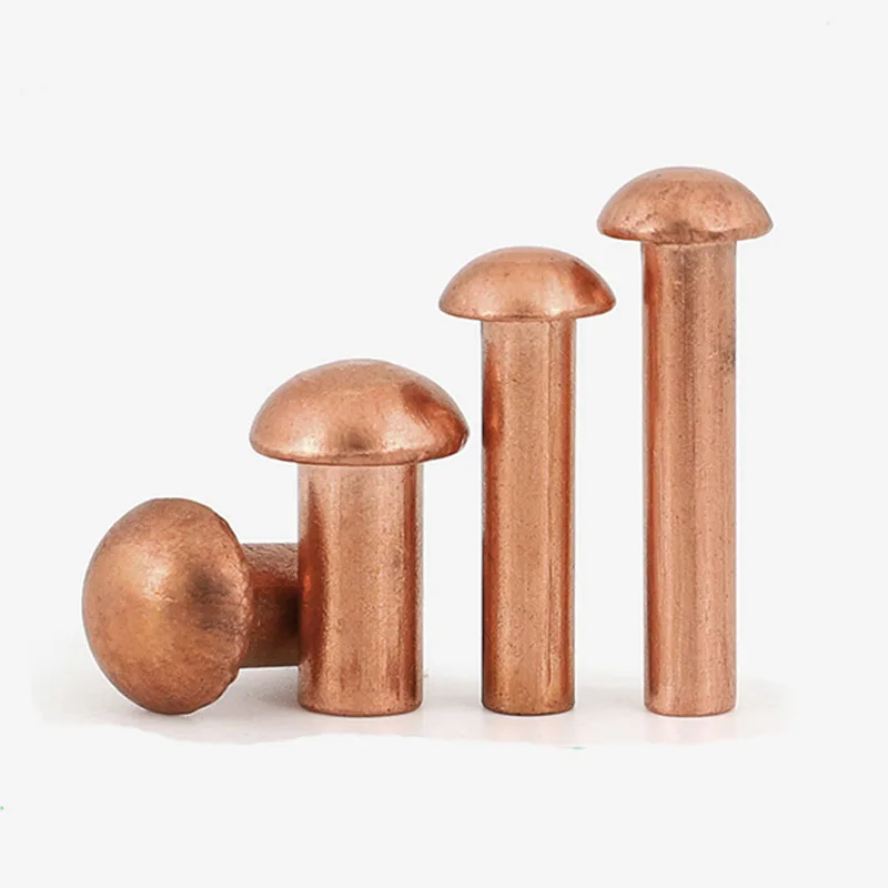 Round Head Rivets Copper Rivet Pan Head Solid Rivets Copper Semicircle
