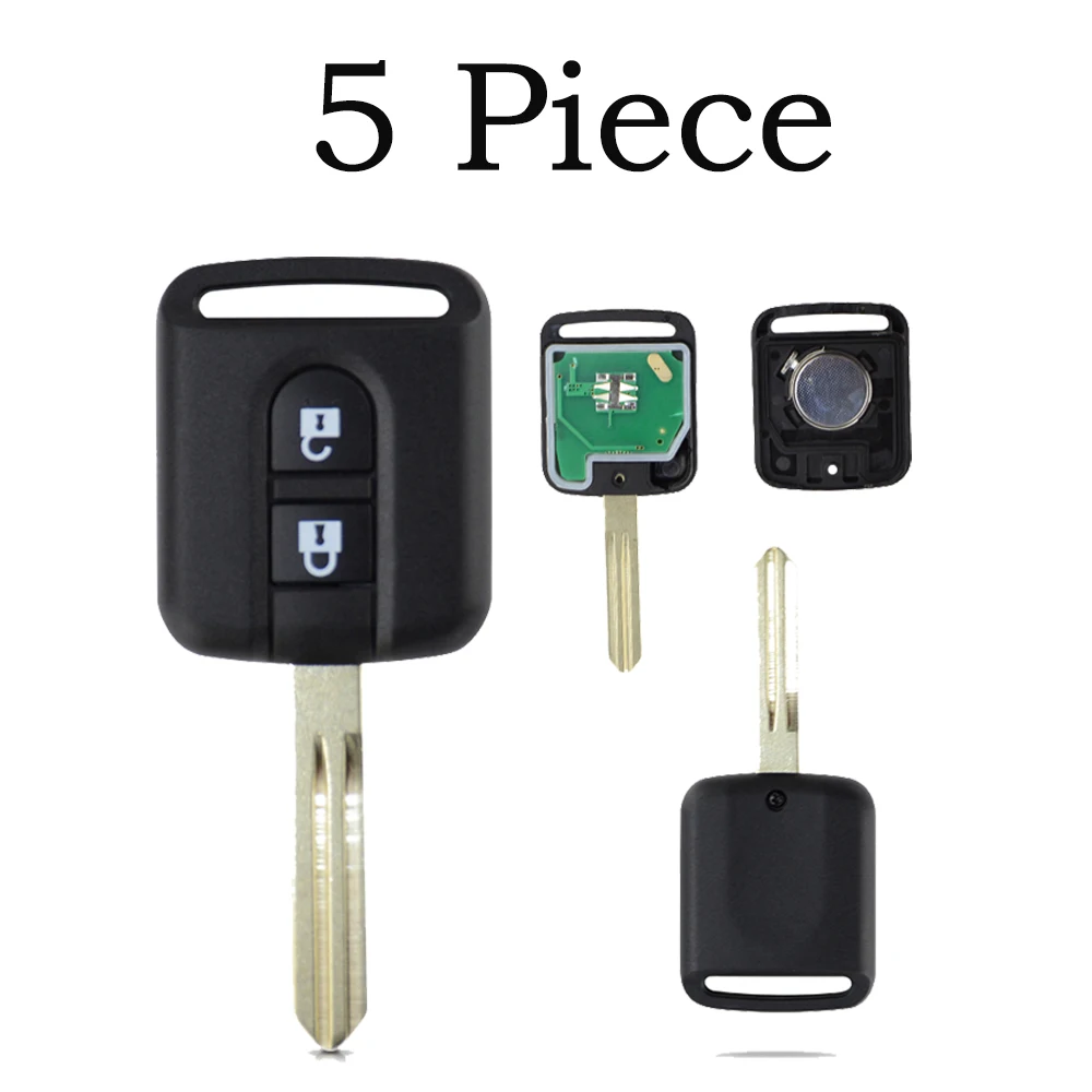 OkeyTech дистанционный ключ для Nissan Qashqai J11 2011 NV200 Sunny Xtrail Keys 2 кнопки 433 МГц ID46 PCF7946 чип для ключа программиста - Цвет: 5 Piece