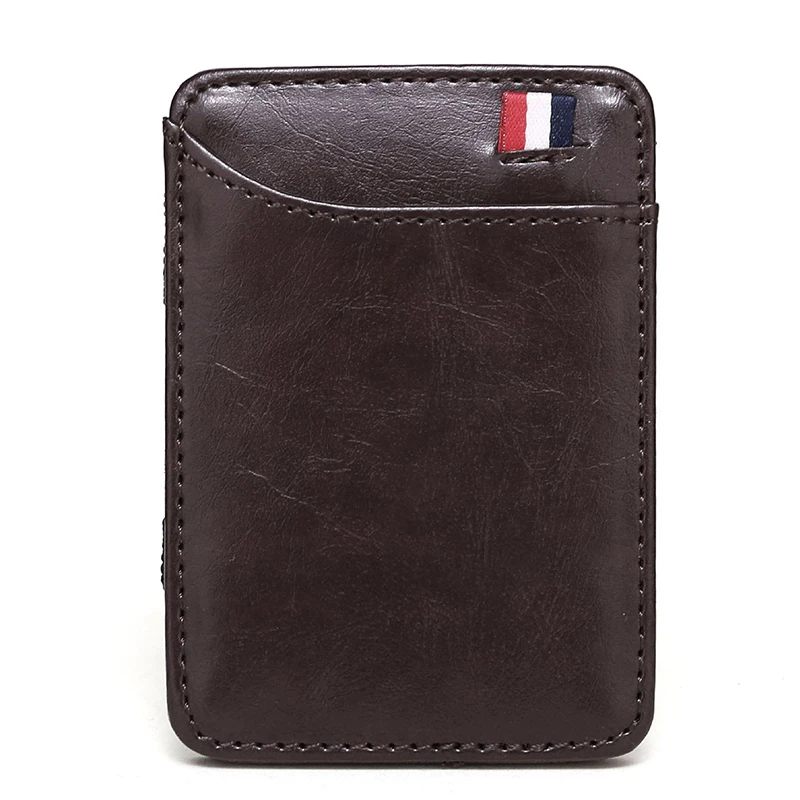 Ultra Thin Men's  PU Leather Mini Small Magic Wallet Money Cash Card Holder Purse  Money Case for Men Women Business Slim 2023 5