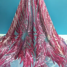 Lychee Life 5 ярдов синий цветок тюль кружевная ткань полиэстер африканская нигерийская вышитая ткань для вечерние платья Diy Изготовление подарков