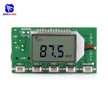 

diymore Digital Wireless Microphone Stereo FM Transmitter Module 87-108MHz Electronic Components Assortment kit