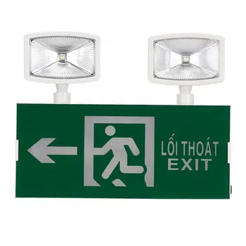 

LED Emergency Exit Sign Evacuation Indicator Light with Vietnamese English 220V EU Plug Exit Emergency Sign