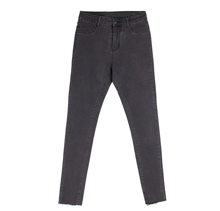 CatonATOZ 2231, серые потертые джинсы для мам с высокой талией, новые женские хлопковые джинсовые штаны, Стрейчевые рваные обтягивающие джинсы для женщин
