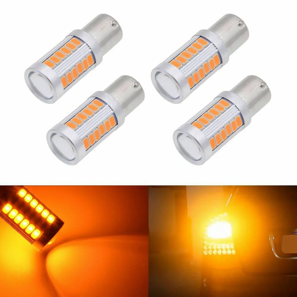 12V BAU15S PY21W 1156PY Авто Янтарный 33SMD светодиодный индикатор поворота светильник комплект