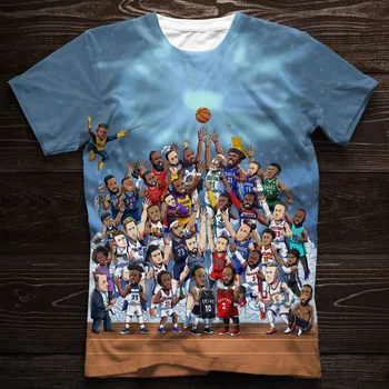 

2019 Summer Hot New Customize Tees Basketball Team 3D Printed Men's Tops Unique Clothing Short Sleeve T shirt Drop Shipping