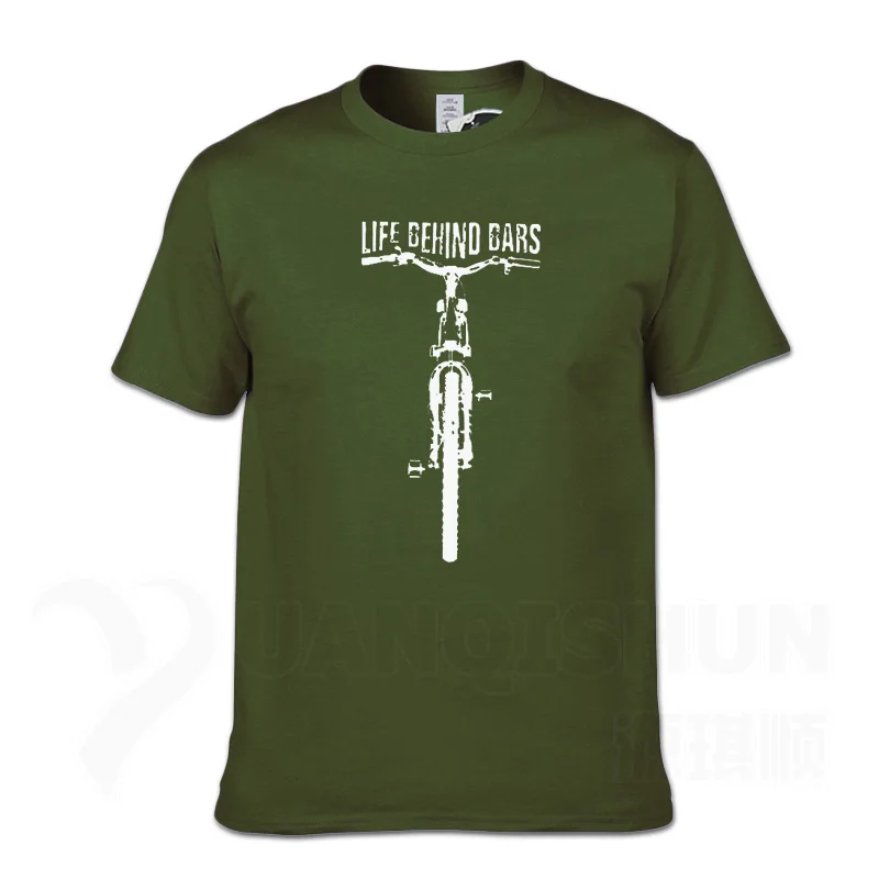 16 цветов, модная футболка с круглым вырезом, забавная одежда, повседневные футболки с коротким рукавом, Мужская футболка для горного велоспорта - Цвет: ArmyGreen 1