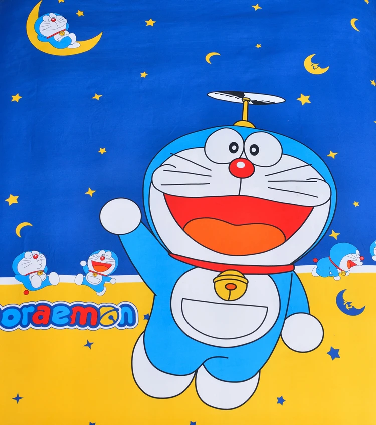 Home Textile Cartoon Doraemon Bedding Set Children Gift Cotton Duvet Cover Set Bed Sheet Pillowcases Twin Full Double Queen Size