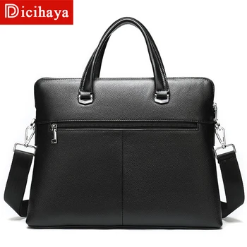 

DICIHAYA Cross-border Men Bag Business Cross Genuine Leather Handbag Briefcase Leather Male Shoulder Messenger Bag Tide Laptop