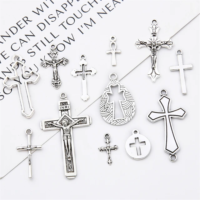 Alloy Jewelry Rosary Making Findings  Rosary Accessories Crosses -  10-40pcs 14-49mm - Aliexpress