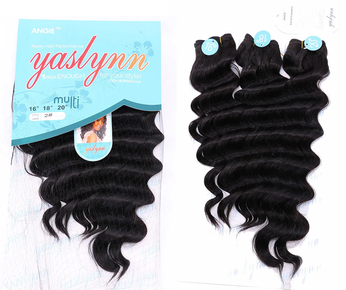 16 18 20 Inches Deep Wave Hair Bundles 3 Pieces One Set Black to Grey Burgundy Ombre High Temperature Synthetic Hair Extensions