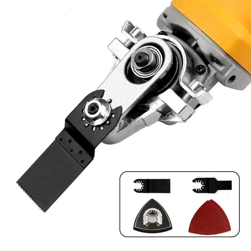 Angle Grinder Modified Oscillating Tool，Renovator Saw Slotting Machine Multifunction Power Woodworking Tool With Trimmer Blades 140 43mm angle grinder set water cutting machine base with guard shroud water cover collecting safety pump dust