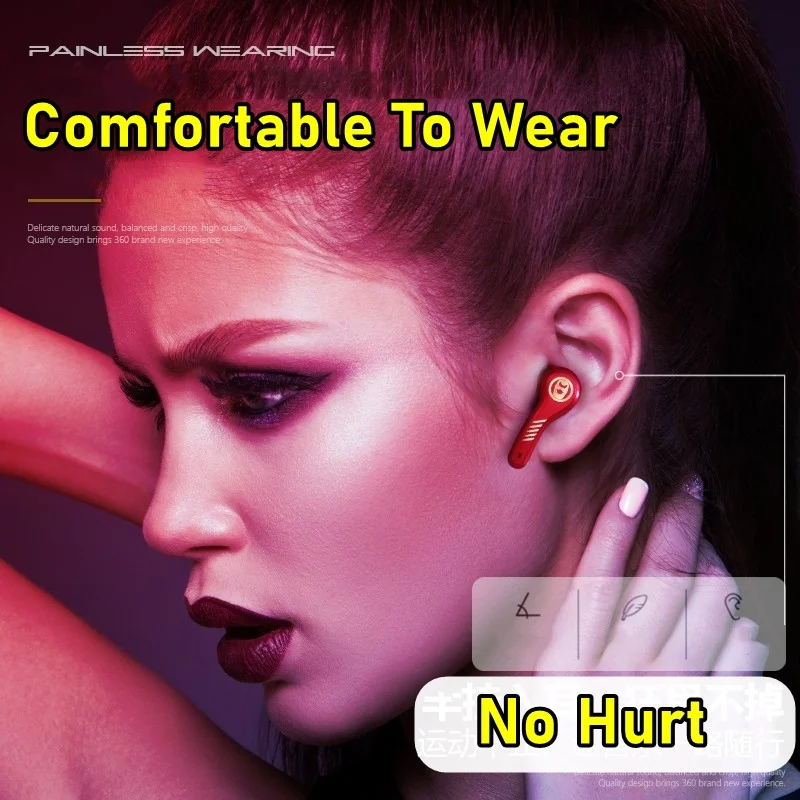 Tongdaytech TWS Bluetooth-compatible 5.0 Wireless Earphones LCD Display 3D Stereo HiFi Sport Headset Earbuds With Charging Box