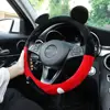 Car Steering Wheel Cover Universal Cartoon Mouse Plush Winter Round Lovely Bowknot Cute Ears Wholesale Car Interior Accessories ► Photo 3/6