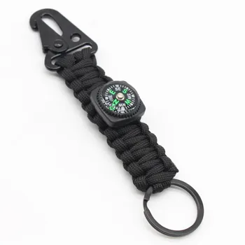 

Outdoor Survival Kit Military Emergency Paracord Rope Keychain 550lbs Tensile Strength Hiking Camping Key Chain Travel Tool