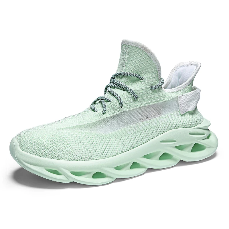 Новая дышащая Спортивная обувь для мужчин Спортивная обувь для бега ультра легкая обувь для фитнеса тренировочные удобные мужские кроссовки - Цвет: G83Green