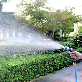 

Water Sprayer Handheld Portable Irrigation Thumb Control Car Watering Household High Pressure Lawn 8 Patterns Sprinkler Washing