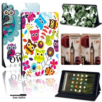 

Foldable PU Leather Stand Tabet Cover Case for Amazon Fire 7/HD 8/HD 10 with Alexa Tablet Lightweight Multicolor Protective Case