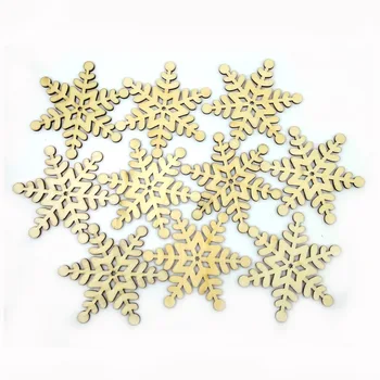 

10PCS Mini Snowflake Wood Chips Base Fairy Garden Miniatures Gnomes DIY Dollhouse Decor/ Terrarium/ Succulents/ Micro Landscape