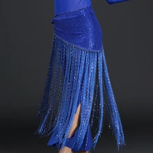 Женский шарф для танца живота, расшитый пайетками, этнический шарф с кисточками, треугольный шарф для танца живота, пояс, юбка с бахромой, 10 цветов