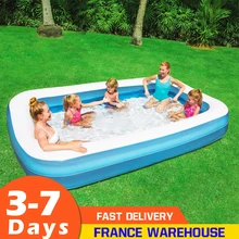 Piscine gonflable rectangulaire de 2 /3 M, grande piscine familiale en PVC, baignoire d'extérieur pour enfants