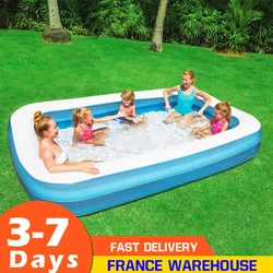 Piscine gonflable rectangulaire de 2 /3 M, grande piscine familiale en PVC, baignoire d'extérieur pour enfants 
