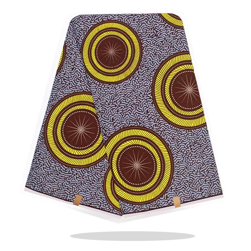 

100%Breathable Sewing Materials Veritable High Quality Cotton Fabric Real African Wax Prints Fabric By The Yards RV10-04