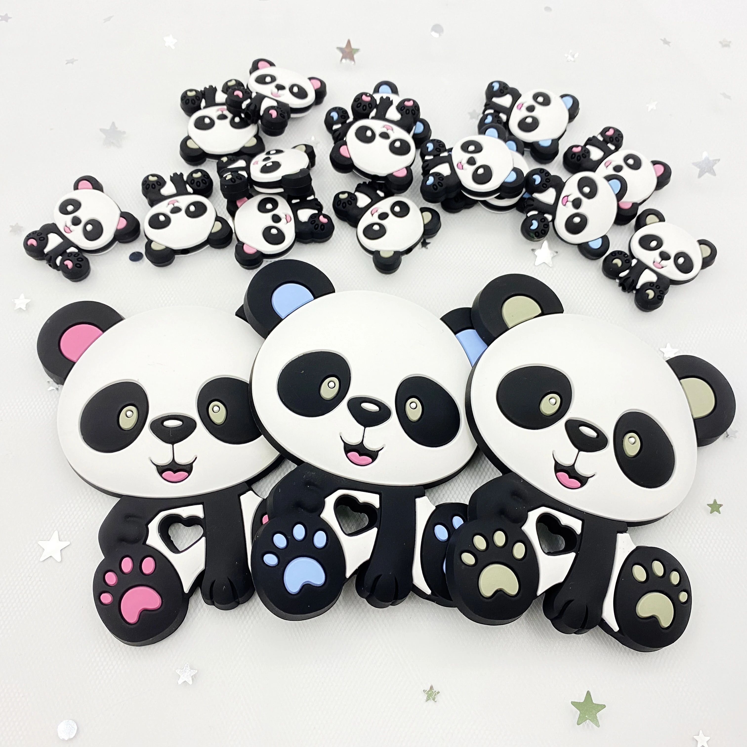 1pcs Food grade Silicone Baby Teether infant Teething Toy Animal bear rabbit cat dinosaur Beads DIY hippo lion gift chewable