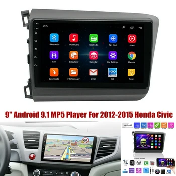 

for 2012-2015 Honda Civic Android 9.1 Car Radio GPS 9 inch MP5 Player 1GB+16GB