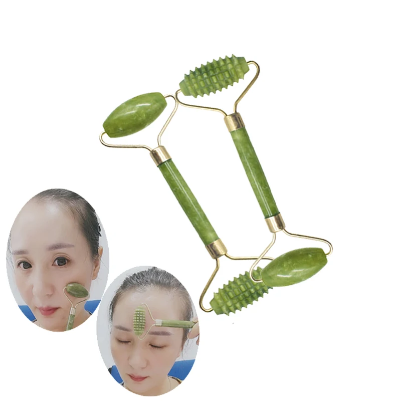 Face Massager Jade Face Roller Double Head Facial Slimming Massage Roller Eye Face Neck Thin Wrinkle Removal Face Lifting tool