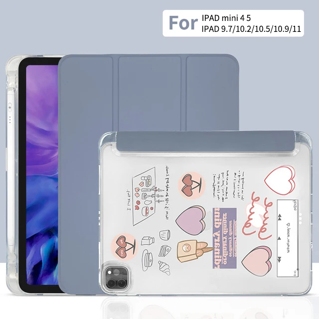 Ipad Case para Pro 11 m1 Para2023 2023 10.2 8th Geração Capa 2023 Ipad 9.7 6th Mini 45 ar 10.5 10.9 Lápis Cases 2023