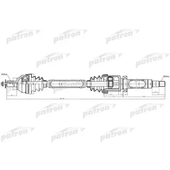 

Axle shaft front right 36x921,5x56x23 FORD C-MAX 04-07 FOCUS LL 06 PATRON PDS0381