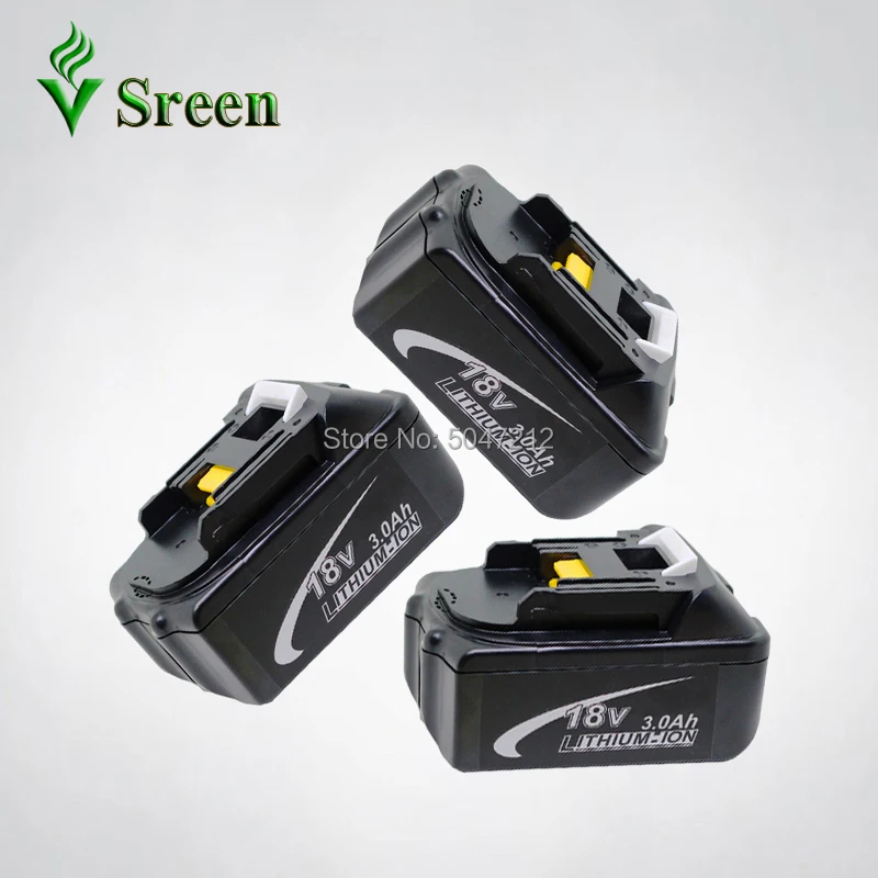 

Sales 3000mAh BL1830 for Makita 18V Li Rechargeable Power Tool Battery BL1850 BL1840 BL1830B LXT400 Replacement LED Li-ion Packs