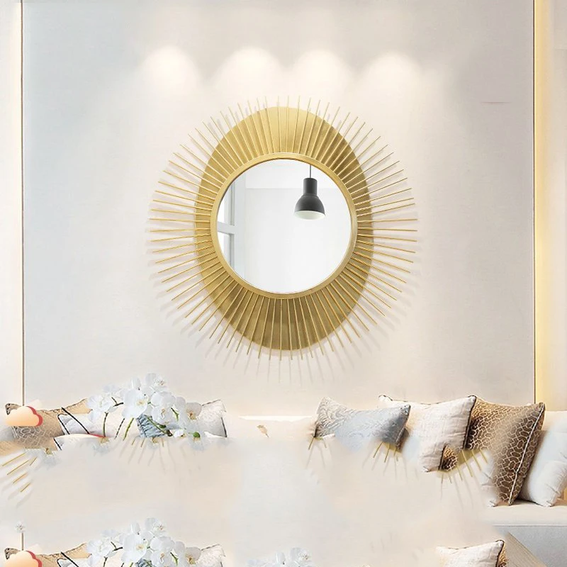 Американское роскошное кованое железо настенные, декоративные, для зеркала украшение ручной работы дома гостиной диван фон 3D Рисунок-Наклейка на стену Декор