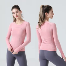 

2.0 the new lulu women's long sleeve T-shirt running Swiftly Tech jacket sports breathable fitness yoga clothing