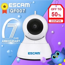 ESCAM QF007 1MP 720P WiFi ИК сигнализация панорамирование/наклон IP камера Поддержка 64G TF карта
