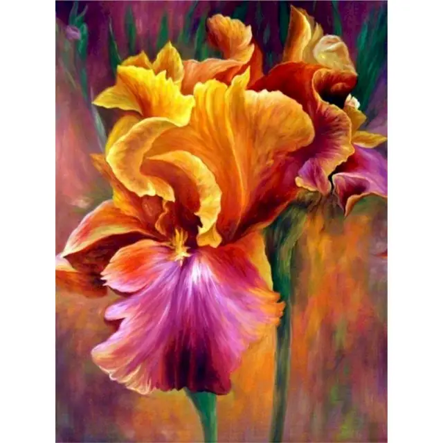 GATYZTORY DIY Painting By Numbers red Flowers Oil Painting Abstract Canvas Drawing Wall Decor HandPainted Kits 998841