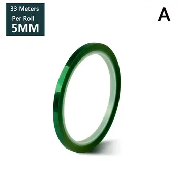 

1pc Pet Green High Temperature Shielding Tape Insulation Product 5/10/15/20/30mm Protection Industrial Tape J8D9