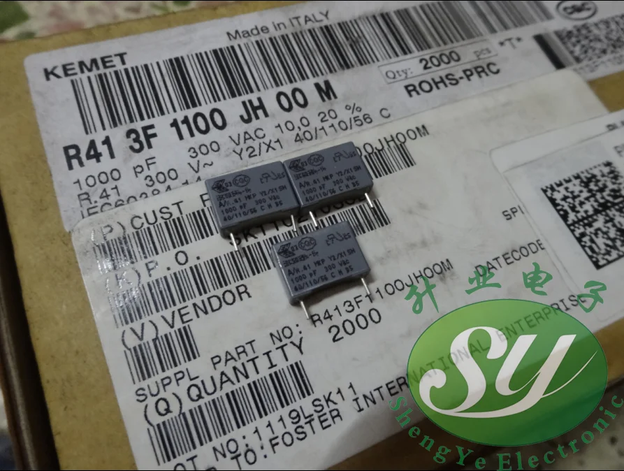 50 шт. AV R41 0 001 мкФ/300VAC 1.0nf 1000pf 1n0 102 MKP новый самый популярный пленочный конденсатор 10