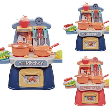 

Infant Classic Pretend Play Kitchen Toy Imitate Chef Light Kitchen Sets Cook Fun Game Girl Children Toys Miniature Food
