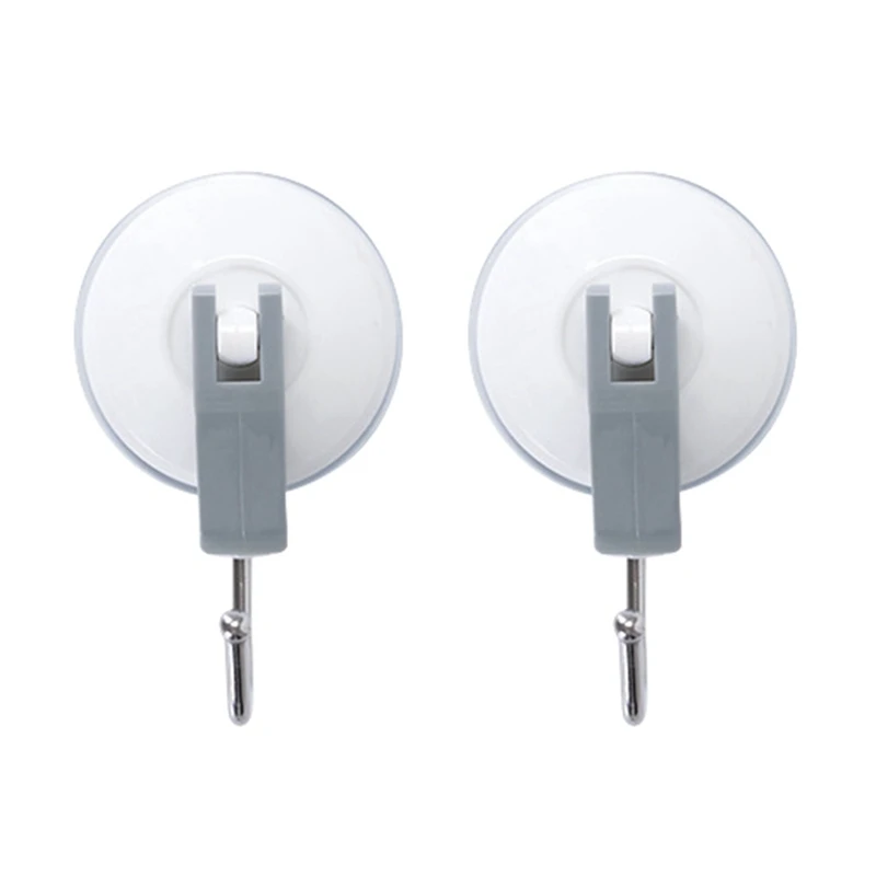S 2PCS S/M/L Suction Cup Hooks Household Powerful Vacuum Max Payload Bathroom Towel Duty Strong Adhesive Wall Hooks Kitchen accesories - Color: S 2PCS