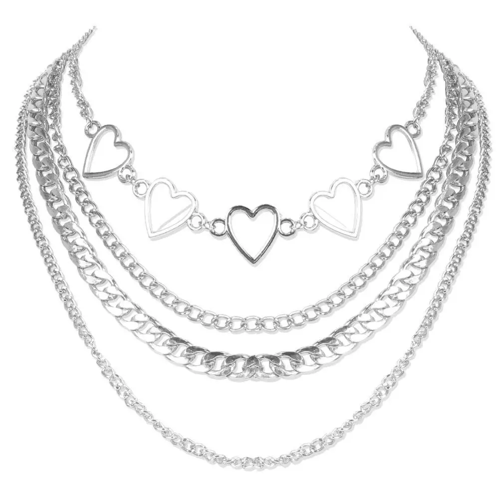 Phyanic Layered Punk Chain Necklace 