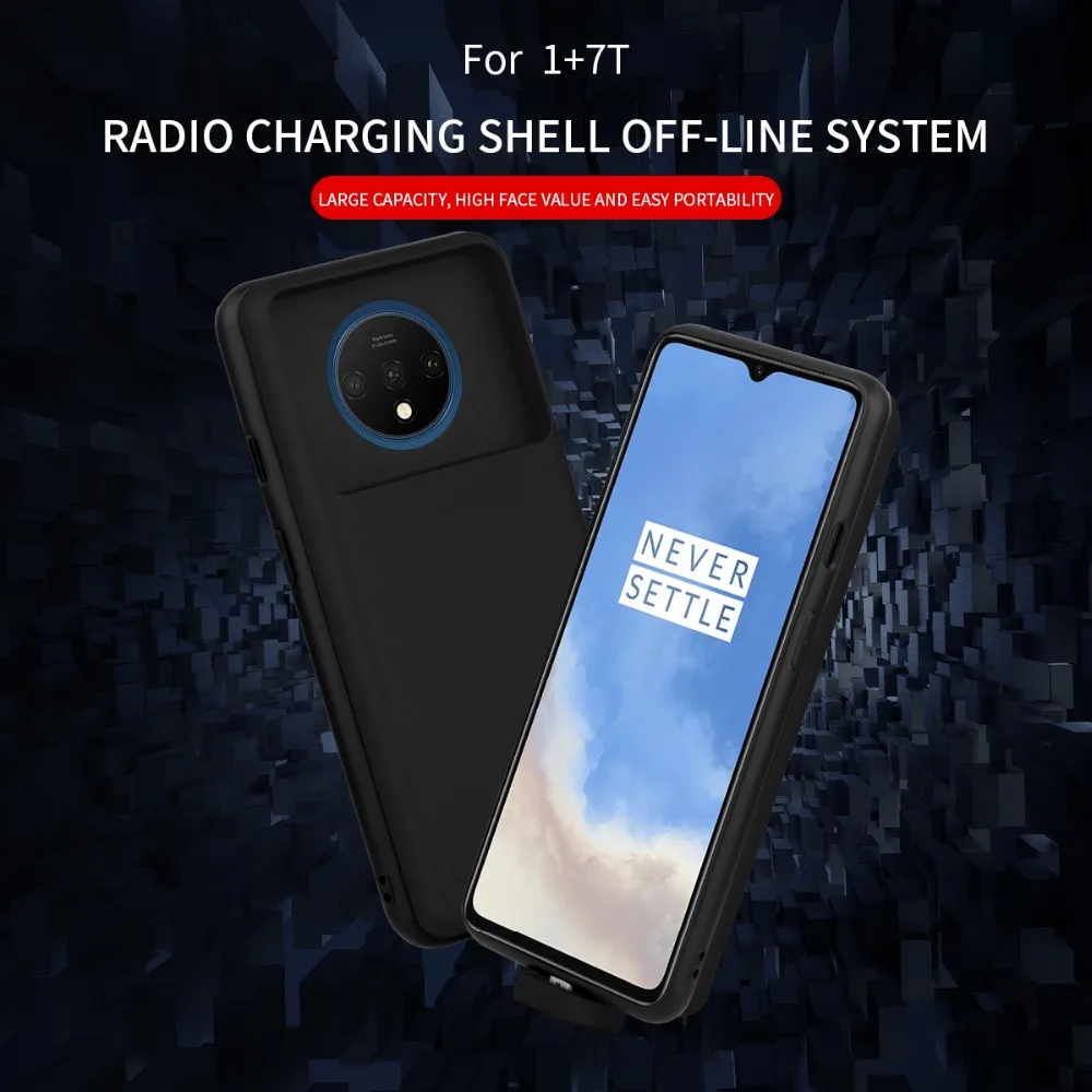 Чехол для аккумулятора OnePlus 7T 7000 мАч, магнитное Внешнее зарядное устройство, запасная зарядка, внешний аккумулятор, противоударный чехол One Plus 7T