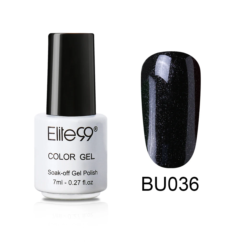 Elite99, синий цвет, серия 7 мл, Гель-лак, УФ светодиодный лак для ногтей, верхнее покрытие, УФ светодиодный Гель-лак, впитываемый, для ногтей, художественный Гель-лак для ногтей - Цвет: 036