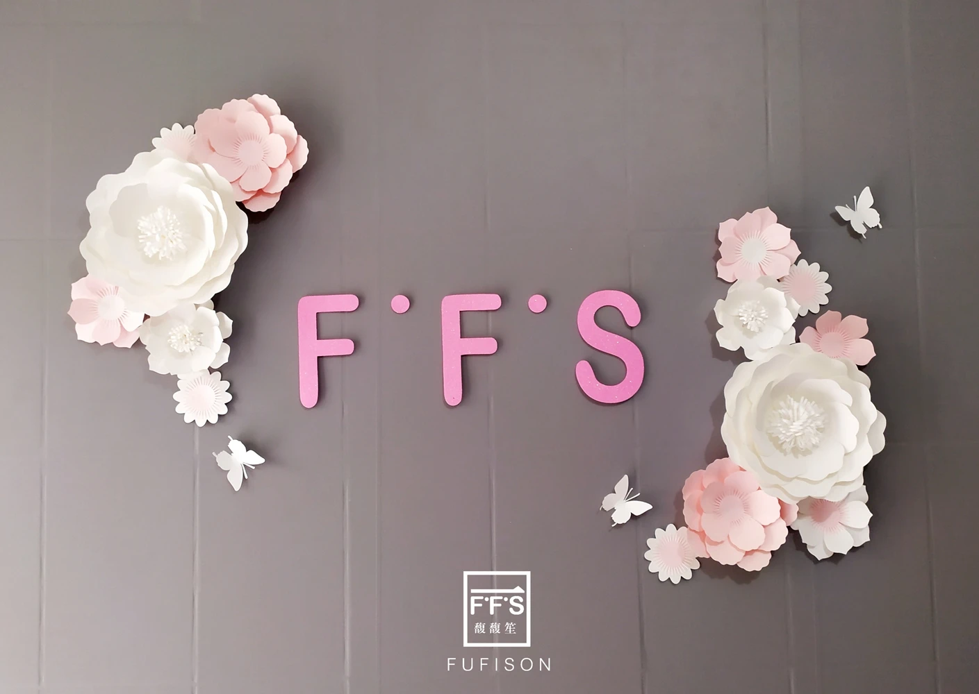 

SET.8/9 FFS paper 3D artificial Flower Wall Decoration room decoration wall stickers