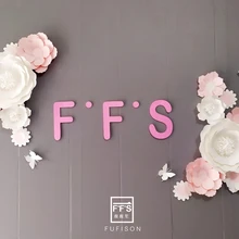 FFS бумага 3D искусственный цветок Настенный декор для комнаты наклейки на стену