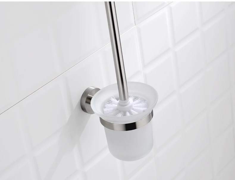 Современный туалетный держатель для кистей из нержавеющей стали SUS 304 настенная вешалка для столешницы со стеклянной чашкой установка оборудования для ванной комнаты