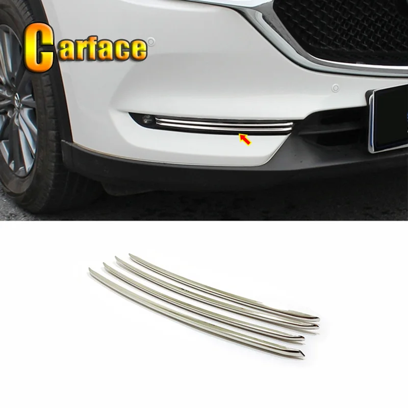

Stainless steel For Mazda CX-5 CX5 2017-2020 Accessories Car Front Fog Light Trim Strips Decoration Cover Exterior Car Styling
